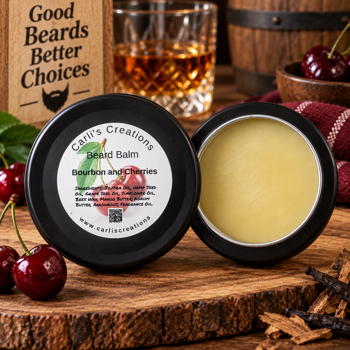 Bourbon & Cherries Beard Balm, The Perfect Man Beard Balm