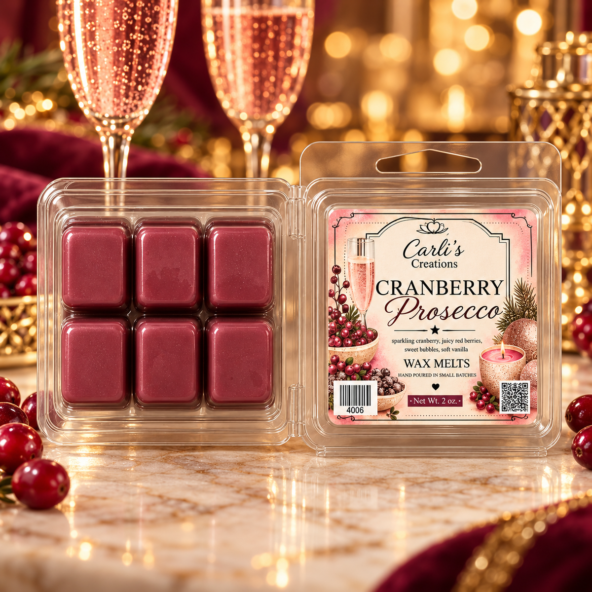 Cranberry Prosecco Wax Melts