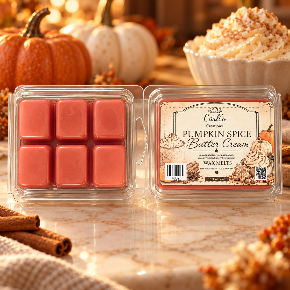 Pumpkin Spice Butter Cream Wax Melts