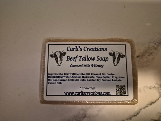 Beef Tallow Soap – Oatmeal Milk & Honey