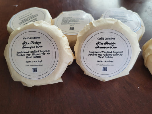 Rice Protein Shampoo Bar - Sandalwood Vanilla & Bergamont