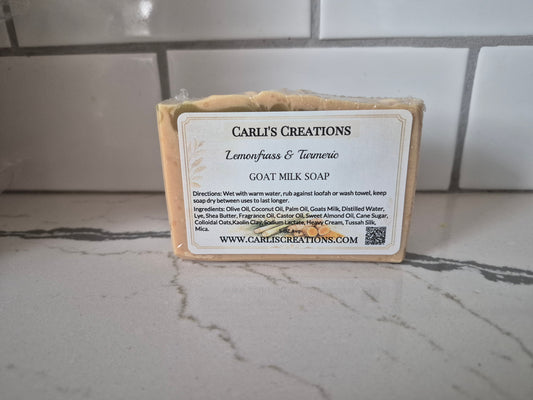 Lemongrass & Turmeric  Creamy Goat Milk Soap