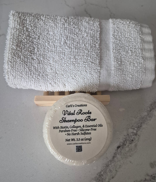 Vital Roots Shampoo Bar – With Biotin, Niacinamide & Panthenol