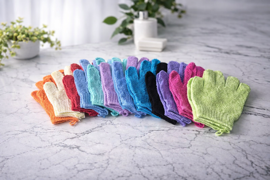 Exfoliating Bath & Shower Gloves – Double-Sided Deep Cleansing (1 Pair)