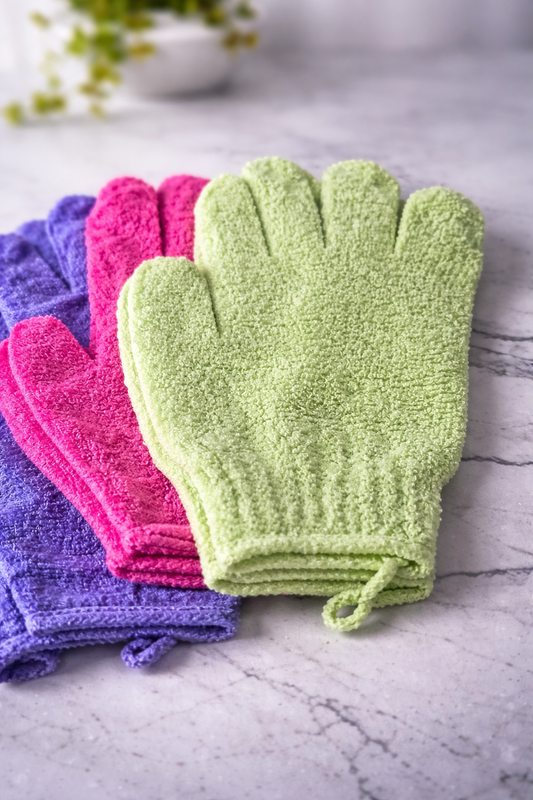 Exfoliating Bath & Shower Gloves – Double-Sided Deep Cleansing (1 Pair)