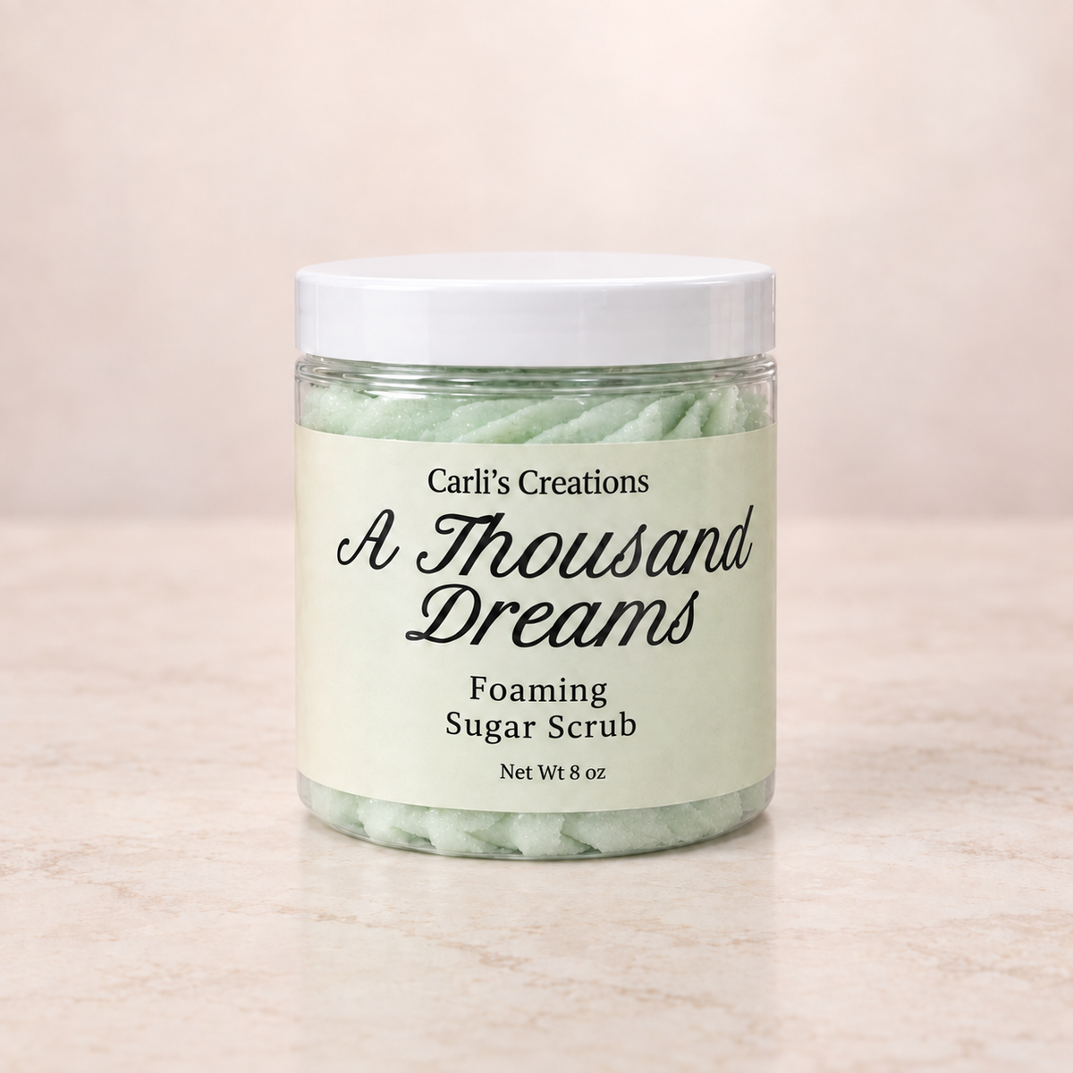 Foaming Sugar Scrub – Gentle Exfoliating Body Polish – 8 oz