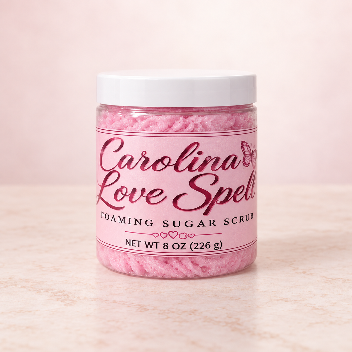 Foaming Sugar Scrub – Gentle Exfoliating Body Polish – 8 oz