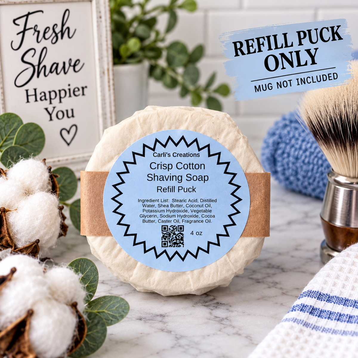 Shave Soap Tins and refill pucks