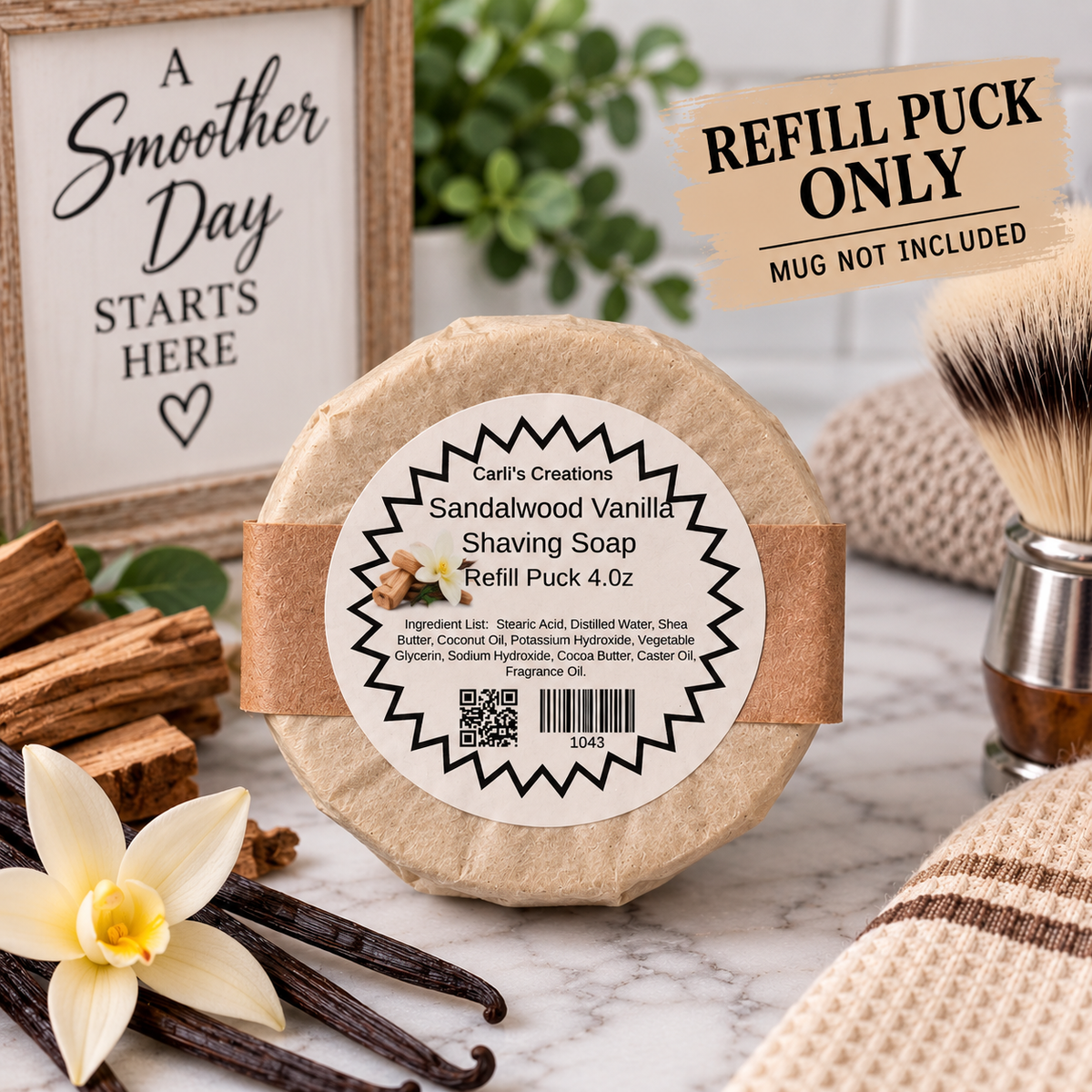 Shave Soap Tins and refill pucks