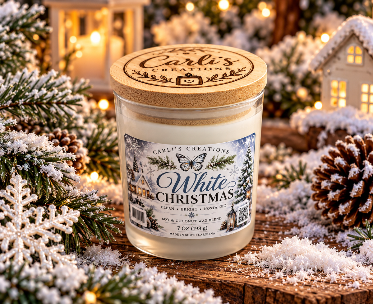 White Christmas Candle – 8 oz
