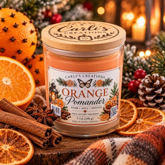 Orange Pomander Candle – 8 oz